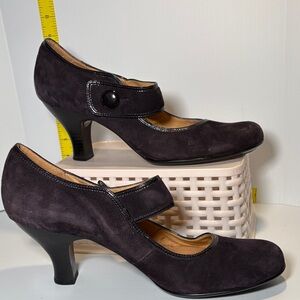 Sofft Women's heels. Size 12. Listed as black suede is a deep deep purpley black